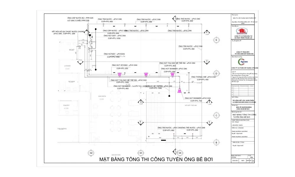 Mặt bằng tổng thi công tuyến ống bể bơi thi công tại phường bến cát, Tp Hồ Chí Minh Mặt bằng tổng thi công tuyến ống bể bơi thi công tại phường bến cát, Tp Hồ Chí Minh