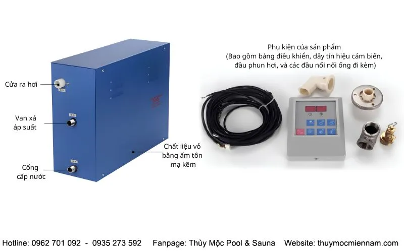 Đặc điểm nổi bật của máy xông hơi ướt xanh