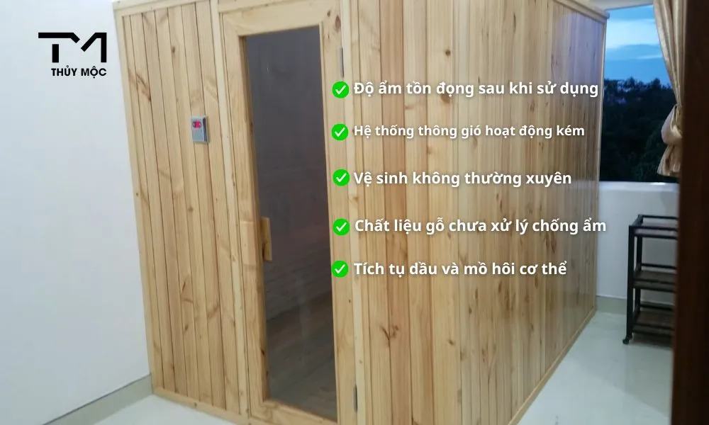 nguyên nhân khiến phòng xông hơi có mùi hôi khó chịu