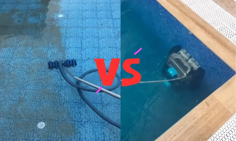 so sánh các loại máy hút cặn bể bơi